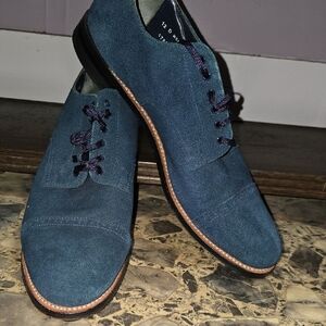Stacy Adams Teal Suede Oxfords
